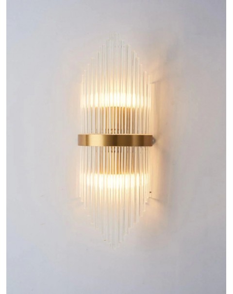 Post-modern crystal wall lamp light luxury creative personality living room background wall bedroom bedside hotel aisle sample room lamps