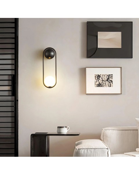 Minimalist all copper wall lamp Scandinavian light luxury minimalist aisle corridor light modern minimalist room bedroom bedside wall lamps