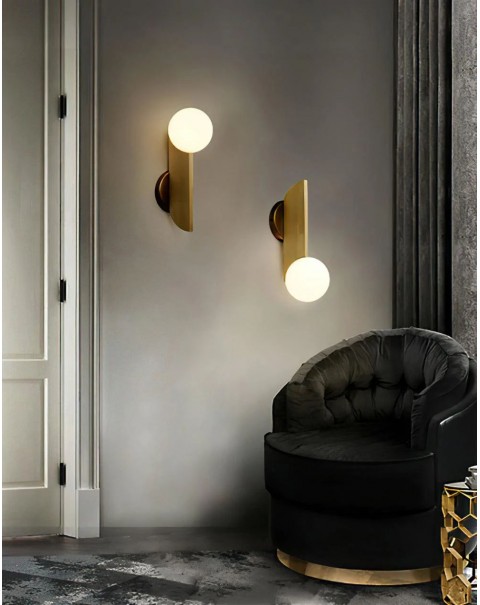Simple new energy-saving lights light luxury living room bedroom wall gold wall lamp corridor aisle background wall bedside decorative lights