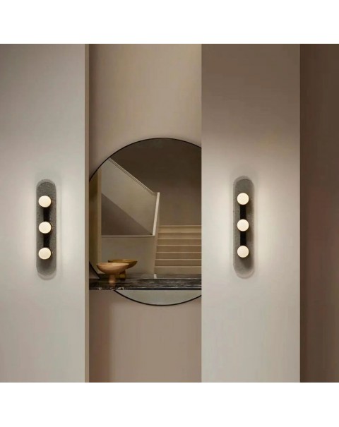 Minimalist Designer Creative Light Luxury Bedroom Bedside Staircase Lamp Cafe Sales Department Vintage Antique Glass Wall Sconce