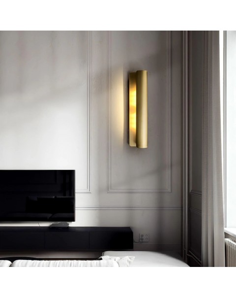 Scandinavian copper wall lamp modern simple bedroom bedside minimalist luxury creative staircase aisle living room background wall light
