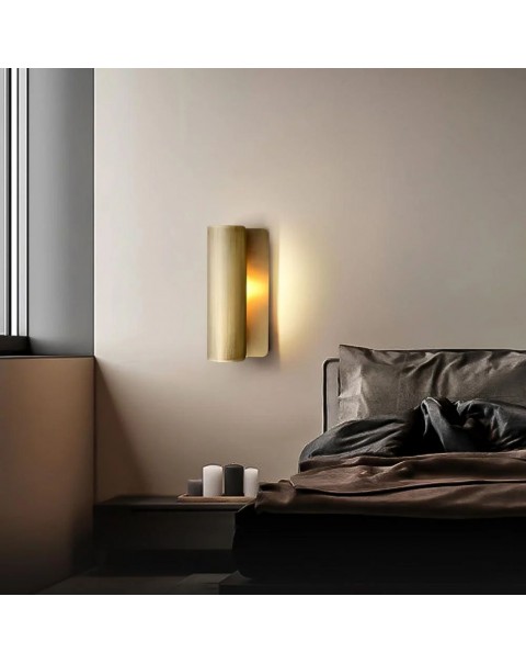 Scandinavian copper wall lamp modern simple bedroom bedside minimalist luxury creative staircase aisle living room background wall light