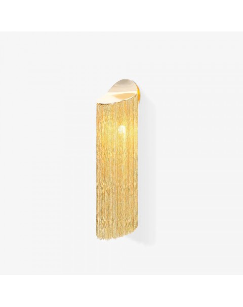 Netflix postmodern light luxury creative tassel living room wall lamp art bedside bedroom study designer background wall light