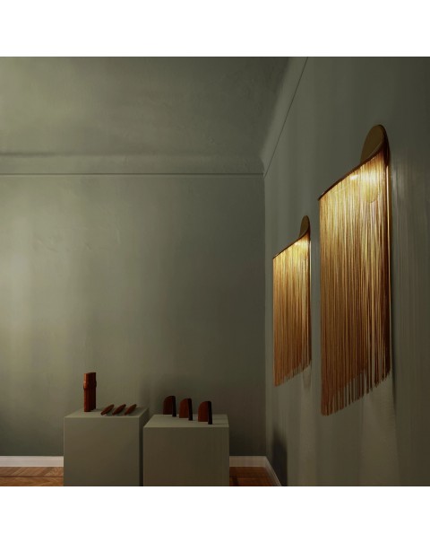 Netflix postmodern light luxury creative tassel living room wall lamp art bedside bedroom study designer background wall light