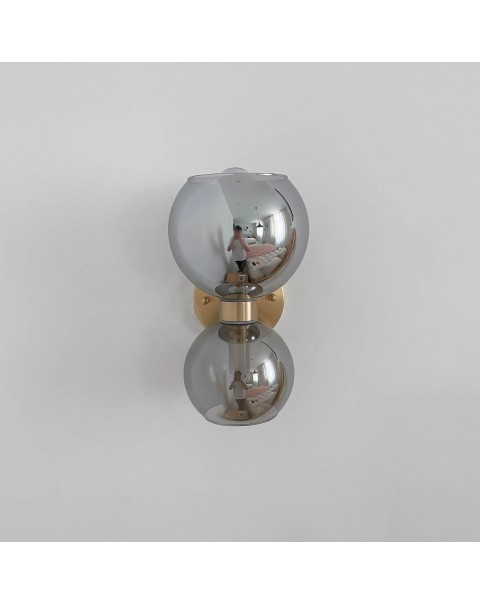 Living room bedroom TV background wall light Scandinavian glass double decorative wall lamp modern minimalist art bedside lamps