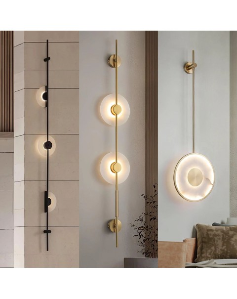 Scandinavian minimalist post-modern living room TV background wall lamp hotel stairs villa sales minister terms wall lamps