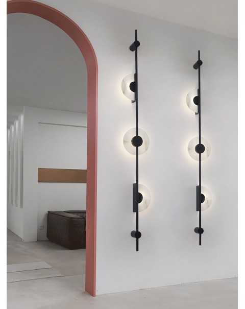 Scandinavian minimalist post-modern living room TV background wall lamp hotel stairs villa sales minister terms wall lamps