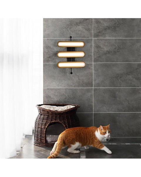 Designer villa living room TV background wall light post-modern light luxury hotel aisle staircase bedside gold wall light