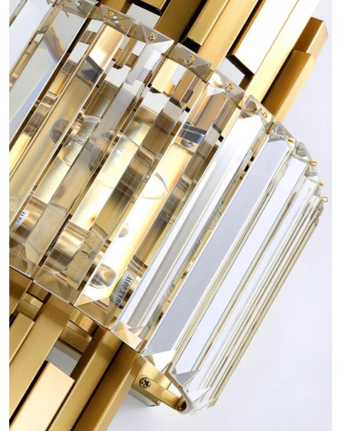 TV background wall crystal wall lamp modern simple bedroom bedside lamp luxury light luxury villa living room wall light