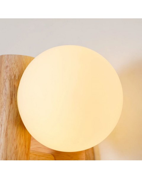 Log style magic beans wall lamp simple modern living room universal double head wall lamp Japanese retro B&B room wall lamps