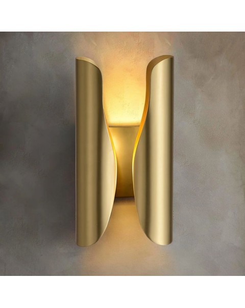 Modern light luxury all copper wall lamp bedroom bedside minimalist creative hotel lamps and lanterns villa corridor living room background wall light
