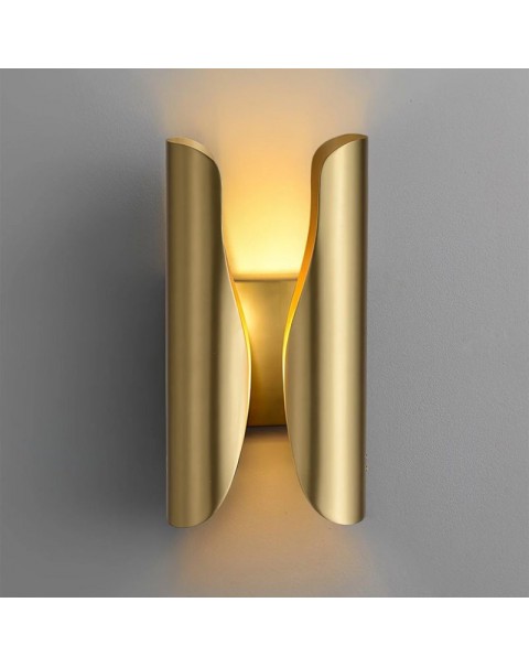 Modern light luxury all copper wall lamp bedroom bedside minimalist creative hotel lamps and lanterns villa corridor living room background wall light