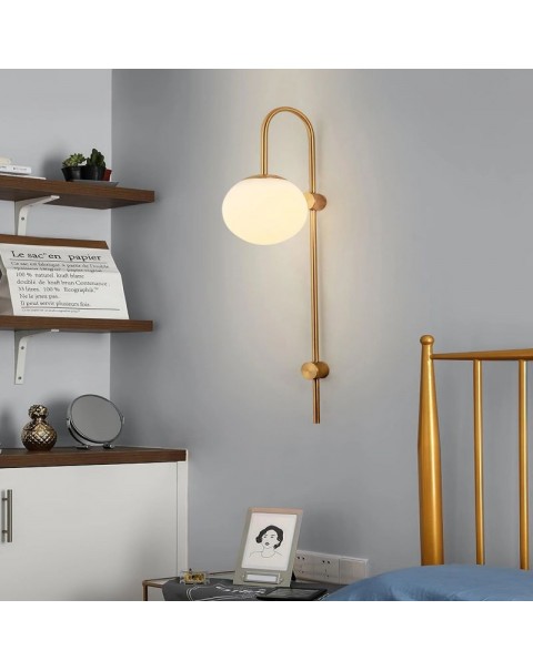 Simple post-modern light luxury background wall hotel wall lamp creative Scandinavian aisle corridor living room bedroom bedside lamps and lanterns