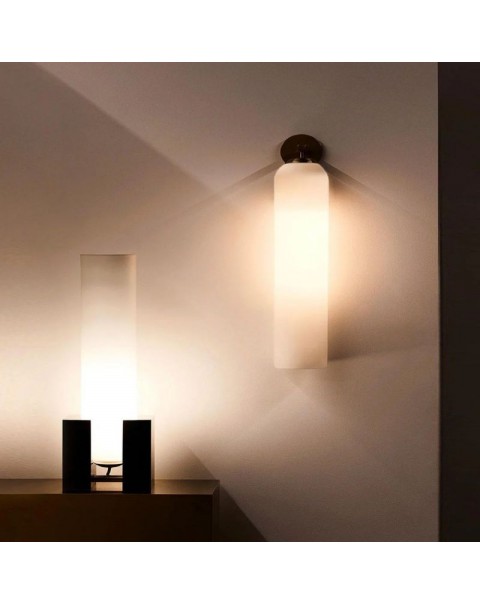 Modern minimalist Scandinavian living room background wall glass wall sconce art bedroom bedside aisle designer long wall sconce
