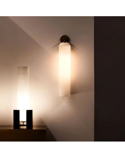 Modern minimalist Scandinavian living room background wall glass wall sconce art bedroom bedside aisle designer long wall sconce