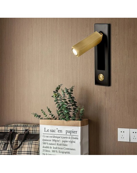New creative recessed wall lamp hotel room light led bedside lamp hotel recessed light bedroom with usb reading light