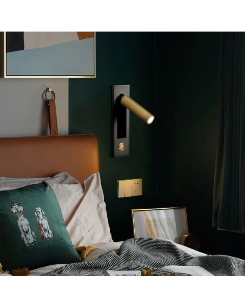 New creative recessed wall lamp hotel room light led bedside lamp hotel recessed light bedroom with usb reading light