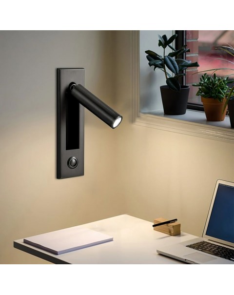 New creative recessed wall lamp hotel room light led bedside lamp hotel recessed light bedroom with usb reading light