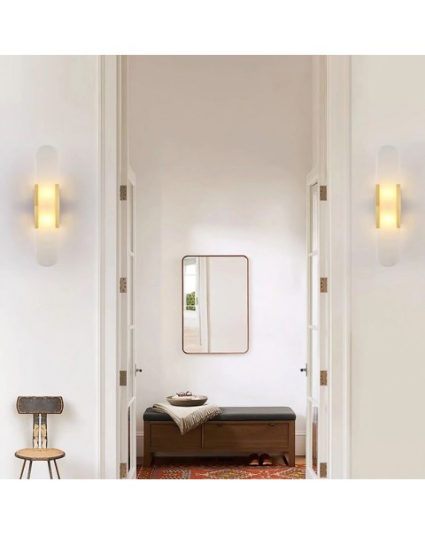 Old branch MELANGE natural marble minimalist art design background wall aisle living room bedroom bedside wall sconce