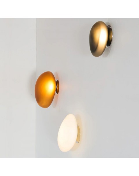 Scandinavian creative personality wabi-sabi style small wall lamp pebbles simple study living room wall modeling lamp bedroom bedside