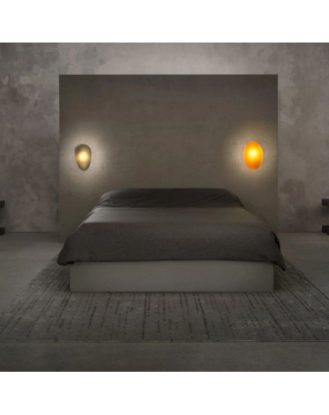 Scandinavian creative personality wabi-sabi style small wall lamp pebbles simple study living room wall modeling lamp bedroom bedside