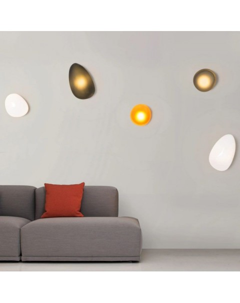 Scandinavian creative personality wabi-sabi style small wall lamp pebbles simple study living room wall modeling lamp bedroom bedside