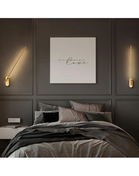 Scandinavian minimalist long wall lamp modern creative bedside lamp mirror lamp aisle corridor staircase wall lamp rotating lamps and lanterns