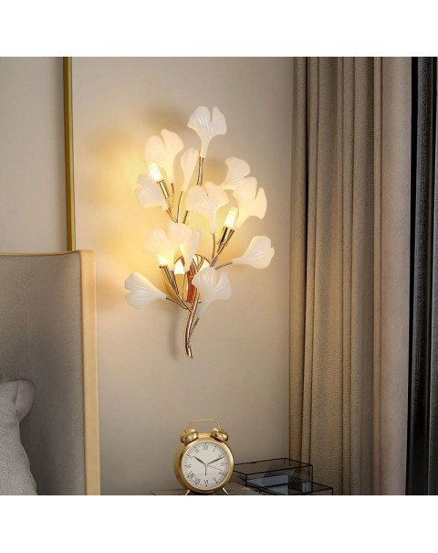 Wall lamp bedroom bedside lamp living room background wall creative light luxury crystal aisle light Scandinavian wall lamp 2024 new