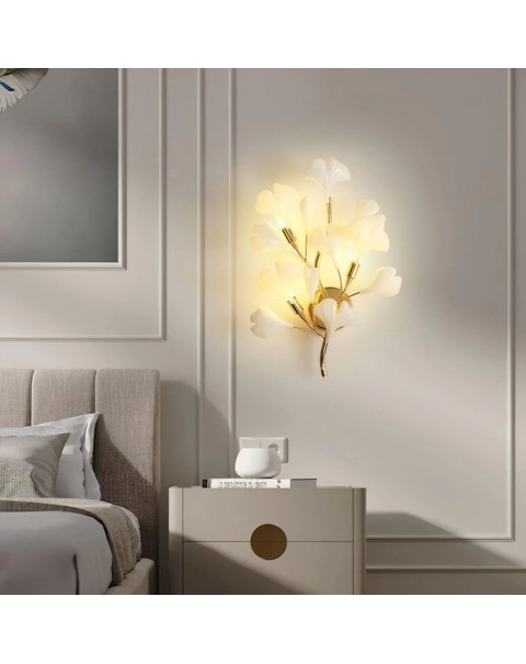 Wall lamp bedroom bedside lamp living room background wall creative light luxury crystal aisle light Scandinavian wall lamp 2024 new