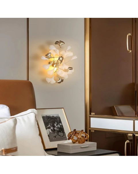 Wall lamp bedroom bedside lamp living room background wall creative light luxury crystal aisle light Scandinavian wall lamp 2024 new