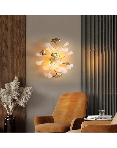 Wall lamp bedroom bedside lamp living room background wall creative light luxury crystal aisle light Scandinavian wall lamp 2024 new
