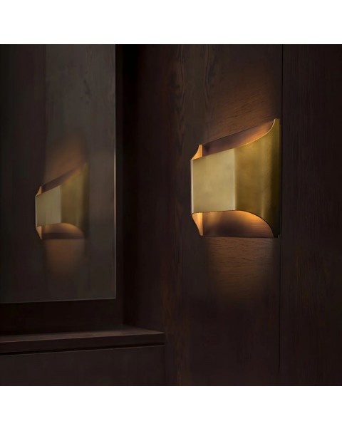 Scandinavian post-modern light luxury copper wall lamp staircase entrance bedroom bedside corridor aisle living room background wall lights