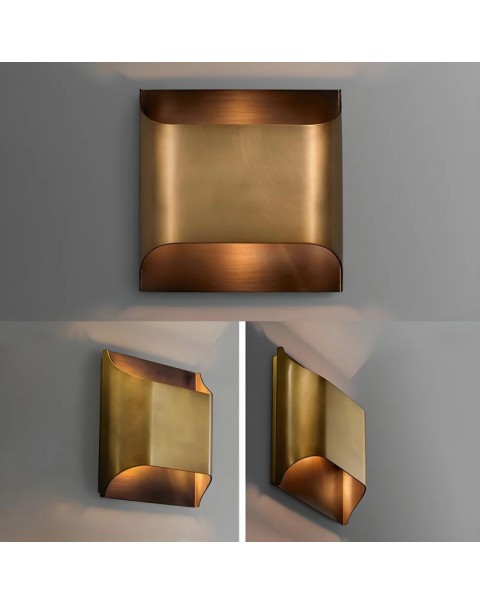 Scandinavian post-modern light luxury copper wall lamp staircase entrance bedroom bedside corridor aisle living room background wall lights