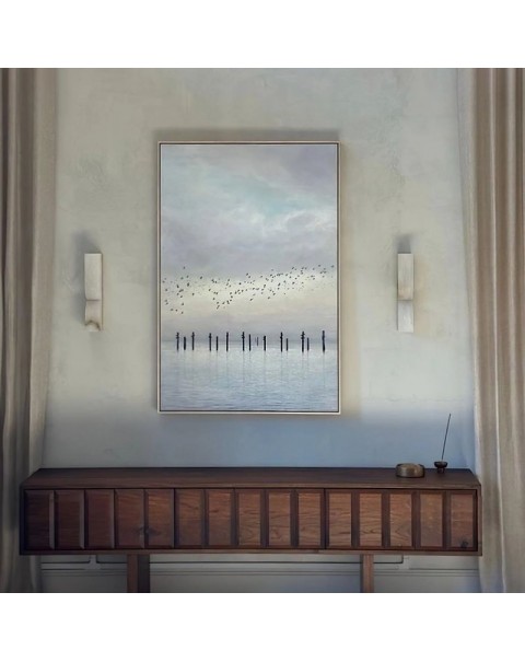 New Chinese light luxury copper wall lamp bedroom bedside living room aisle background wall Scandinavian minimalist creative lucite wall lamps