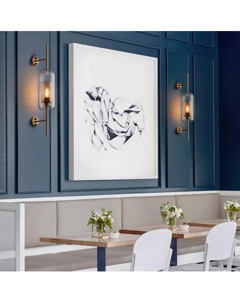 Scandinavian post-modern light luxury wall lamp simple creative personality restaurant living room background wall bedroom bedside decorative wall lamps