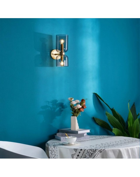 Scandinavian simplicity creative glass wall lamp aisle bedroom living room bedside lamp wall lamp study art luxury wall lamps