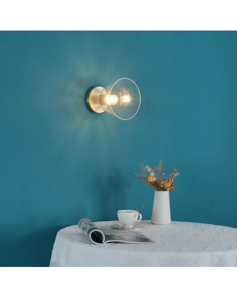 Simple post-modern glass balcony bedroom checkroom ceiling light Scandinavian minimalist corridor aisle entrance crystal lamps