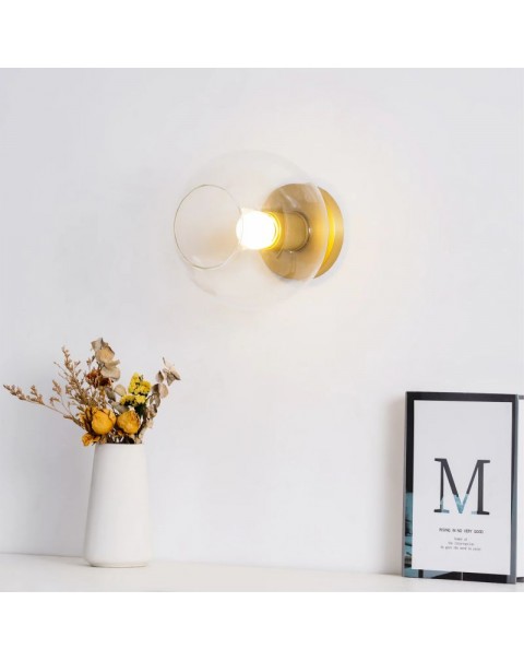 Simple post-modern glass balcony bedroom checkroom ceiling light Scandinavian minimalist corridor aisle entrance crystal lamps
