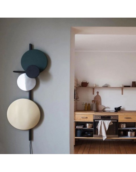 Sanhao Scandinavian Moon Eclipse Planet Wall Lamp Designer Creative Simple Living Room Aisle Decorative Bedside Wall Sconce