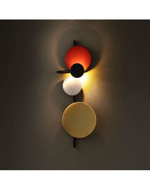 Sanhao Scandinavian Moon Eclipse Planet Wall Lamp Designer Creative Simple Living Room Aisle Decorative Bedside Wall Sconce