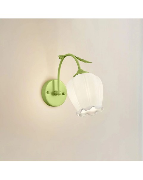 Wall lamps French cream wind flowers living room sofa back wall aisle ambiance retro creative bedroom bedside lamps