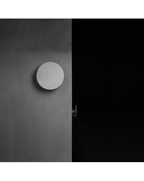 Minimalist Round Cement Eclipse Wall Sconce Designer Minimalist Entryway Living Room Dining Room Bedroom TV Background Wall Lights