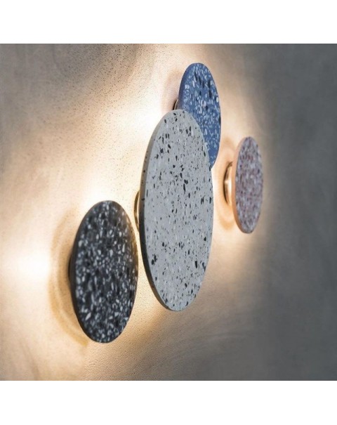 Minimalist Round Cement Eclipse Wall Sconce Designer Minimalist Entryway Living Room Dining Room Bedroom TV Background Wall Lights