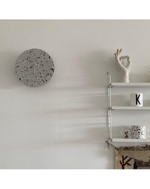 Minimalist Round Cement Eclipse Wall Sconce Designer Minimalist Entryway Living Room Dining Room Bedroom TV Background Wall Lights