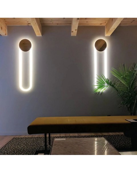 Post-modern minimalist creative personality U-shaped designer living room aisle bedroom minimalist Scandinavian bedside light luxury wall lamps