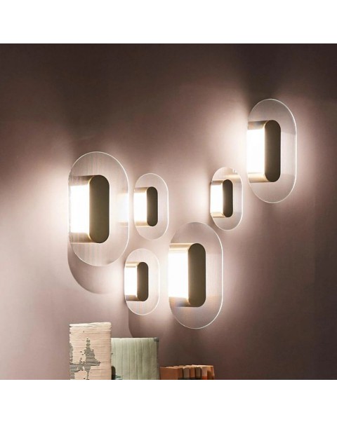 Scandinavian background wall lights living room sofa aisle bedside study designer LED stairwell art glass lights