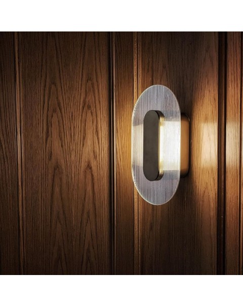 Scandinavian background wall lights living room sofa aisle bedside study designer LED stairwell art glass lights