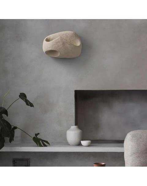 Old Branch Ma Series Minimalist Cement Wall Sconce Wabi-sabi Style Designer Art B&B Hotel Backdrop Walkway Lights