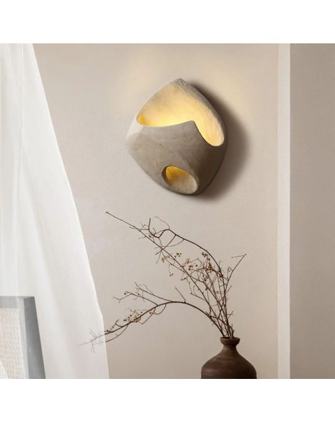Old Branch Ma Series Minimalist Cement Wall Sconce Wabi-sabi Style Designer Art B&B Hotel Backdrop Walkway Lights