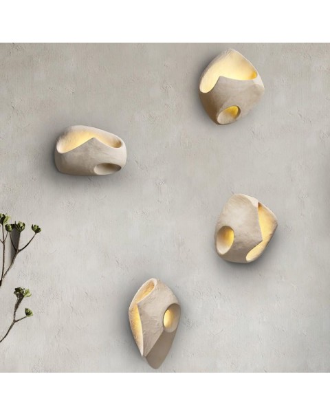 Old Branch Ma Series Minimalist Cement Wall Sconce Wabi-sabi Style Designer Art B&B Hotel Backdrop Walkway Lights